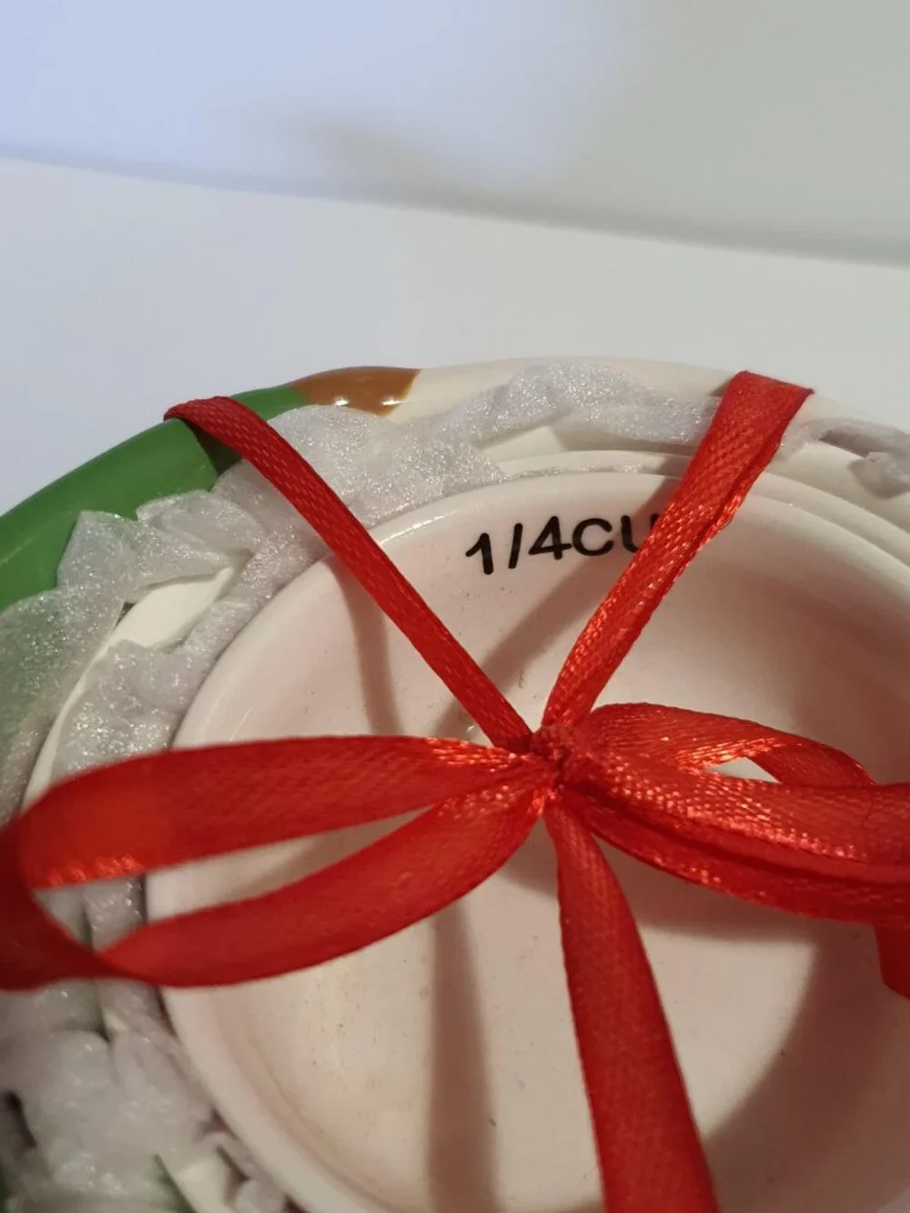 Ceramic Holiday Time Christmas Elf Measuring Cups Graduated Sizes